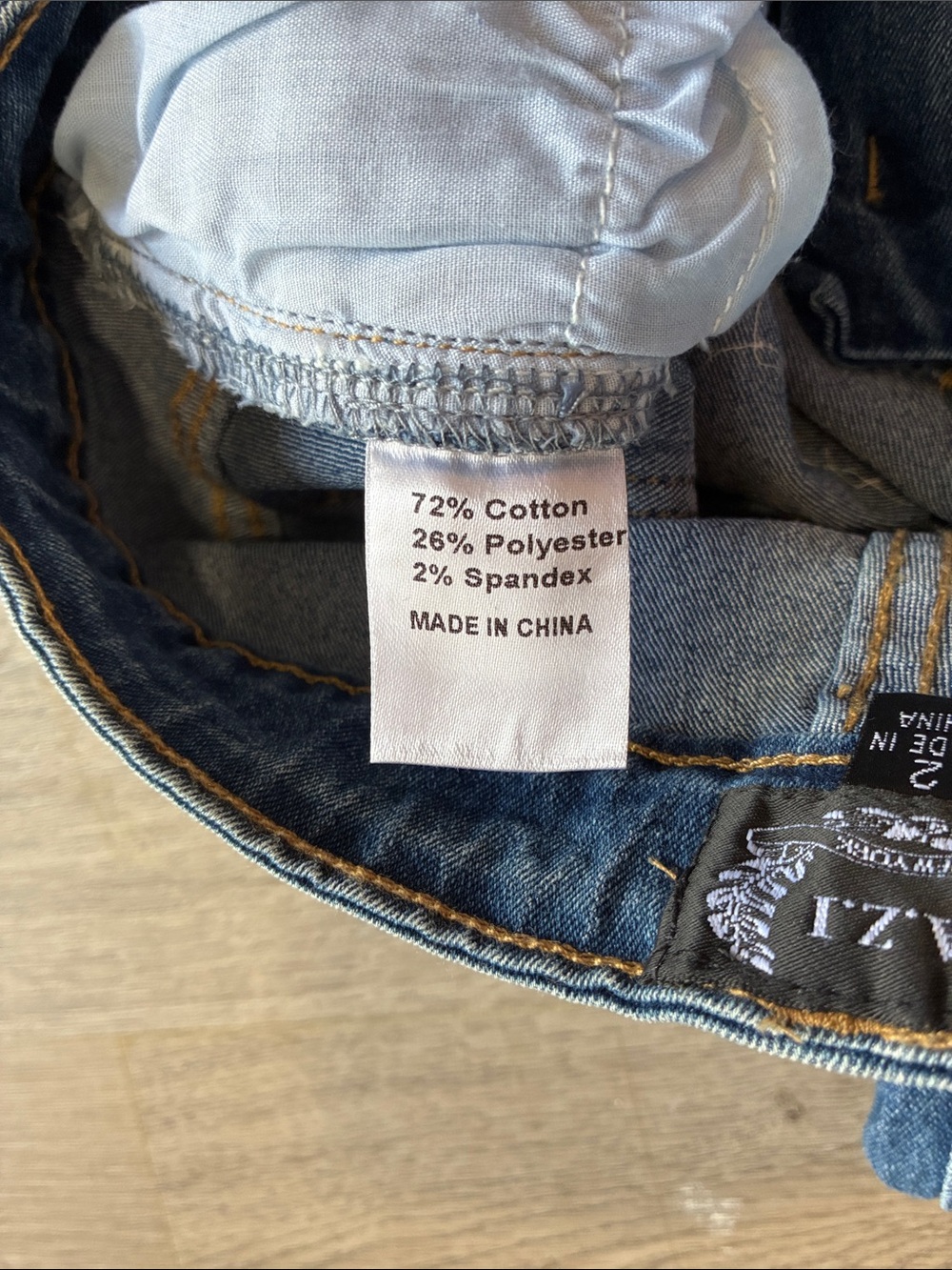 A.Z.I Paint Splatter Skinny Jeans in Blue Denim - Picture 5 of 5